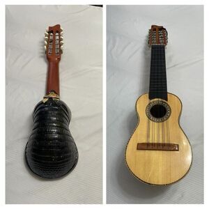 Vintage Handmade South American 10 String Charango Armadillo Shell Instrument